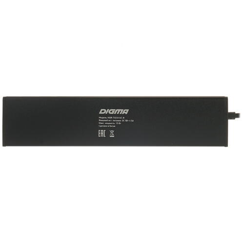 Купить USB-разветвитель Digma HUB-7U2.0-UC-B  8130649. Характеристики, отзывы и цены в Донецке