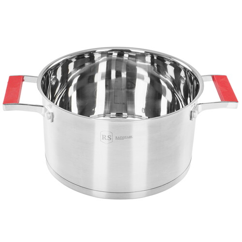 Купить Кастрюля Rainstahl RS/CS 2912-22 4.7 л 22 см красный  9151782. Характеристики, отзывы и цены в Донецке