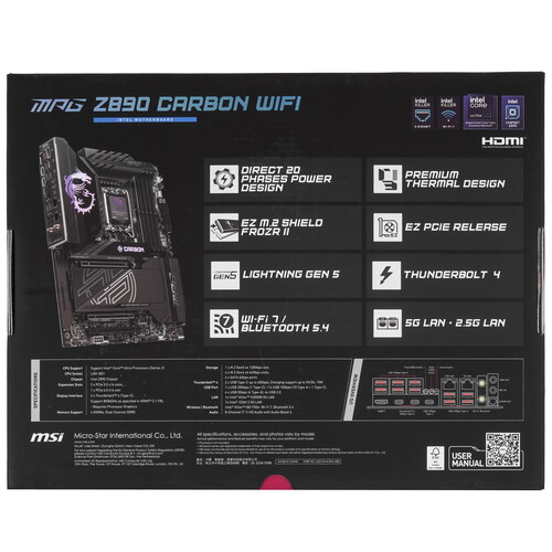 Купить Материнская плата MSI MPG Z890 CARBON WIFI  5494375. Характеристики, отзывы и цены в Донецке