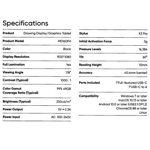 Купить Графический монитор XP-PEN Artist 15.6 PRO V2  5613468. Характеристики, отзывы и цены в Донецке