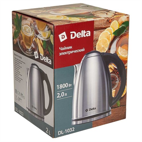 Купить Электрочайник Delta DL-1032 серый  7999512. Характеристики, отзывы и цены в Донецке
