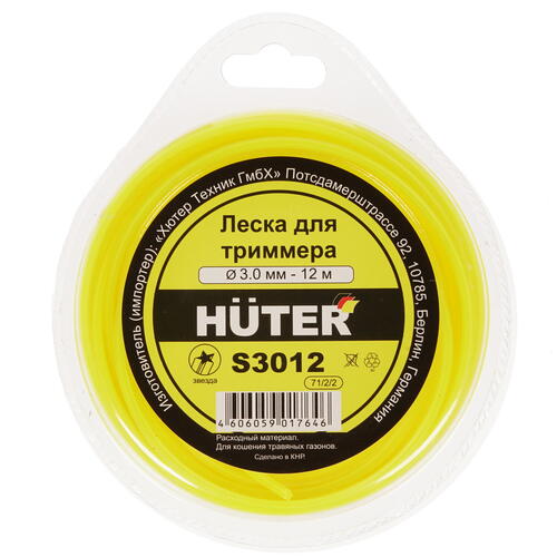 Купить Леска для триммеров Huter S3012  8173434. Характеристики, отзывы и цены в Донецке