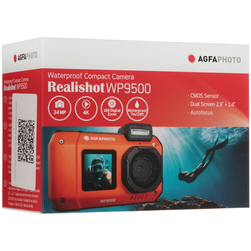 Купить Компактный фотоаппарат AgfaPhoto Realyshot WP9500 оранжевый  5628200. Характеристики, отзывы и цены в Донецке