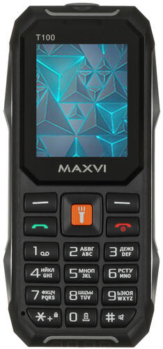 Купить Сотовый телефон Maxvi T100 черный/серебристый  5436502. Характеристики, отзывы и цены в Донецке