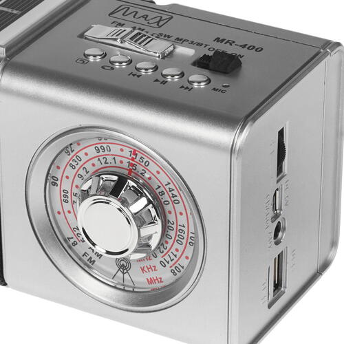 Купить Радиоприемник MAX MR-400 серебристый, черный  1371108. Характеристики, отзывы и цены в Донецке