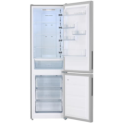 Купить Холодильник с морозильником  DEXP B4-32AMA серебристый  9064767. Характеристики, отзывы и цены в Донецке