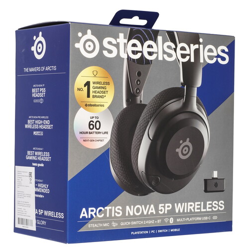 Купить Беспроводные наушники SteelSeries Arctis Nova 5P черный 2024  5494511. Характеристики, отзывы и цены в Донецке