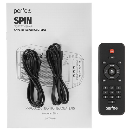 Купить Портативная аудиосистема Perfeo SPIN, черный  9209042. Характеристики, отзывы и цены в Донецке
