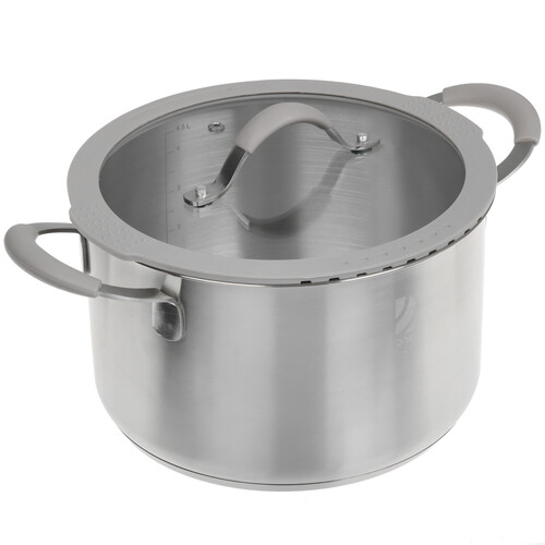 Купить Кастрюля OneTwo Sapphire O3SC50 5 л 22 см серебристый  9204389. Характеристики, отзывы и цены в Донецке