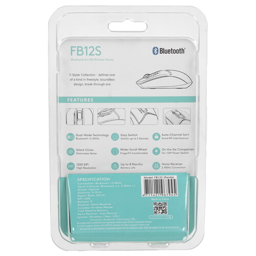 Купить Мышь беспроводная A4Tech Fstyler FB12S  9188942. Характеристики, отзывы и цены в Донецке