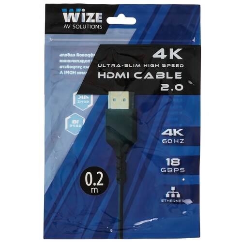 Купить Кабель  Wize HDMI - HDMI, 0.2 м  5479789. Характеристики, отзывы и цены в Донецке