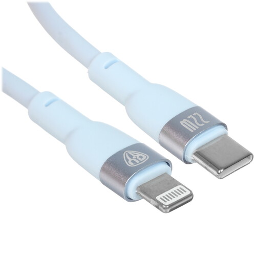 Купить Кабель круглый BY Lightning 8-pin - USB Type-C голубой 1 м  5482124. Характеристики, отзывы и цены в Донецке