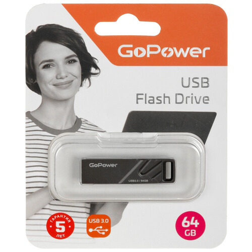 Купить Память USB Flash 64 ГБ GoPower  5485540. Характеристики, отзывы и цены в Донецке