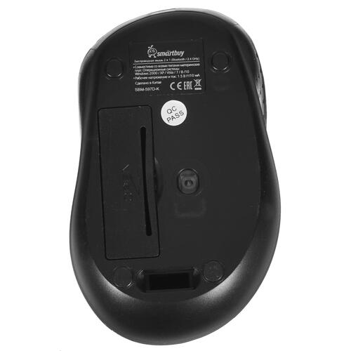 Купить Мышь беспроводная Smartbuy SBM-597D-K  черный  1616796. Характеристики, отзывы и цены в Донецке