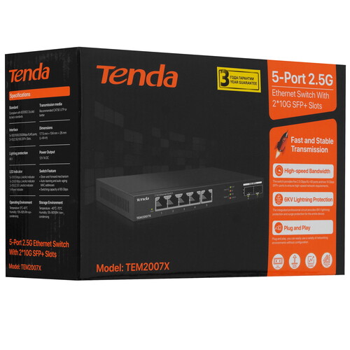 Купить Коммутатор Tenda TEM2007X  9170277. Характеристики, отзывы и цены в Донецке