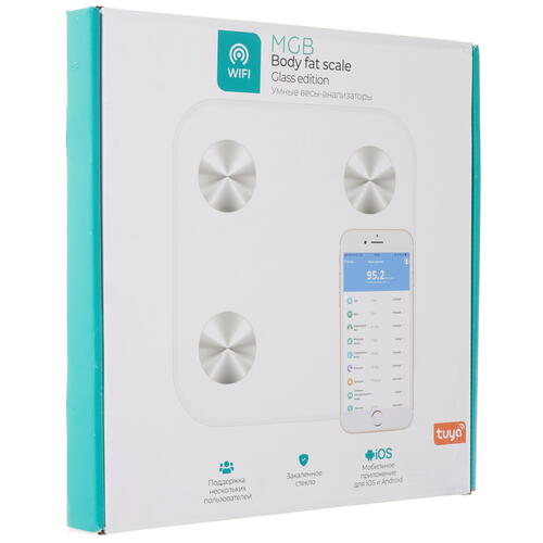 Купить Весы MGB Body Fat Scale Glass Edition белый  4883046. Характеристики, отзывы и цены в Донецке