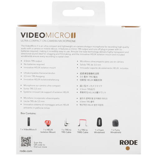 Купить Микрофон RODE VideoMicro II черный  5410772. Характеристики, отзывы и цены в Донецке