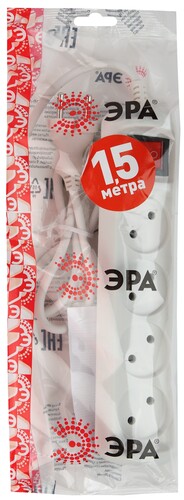 Купить Удлинитель ЭРА U-4s-1.5m-2x1 белый  9112871. Характеристики, отзывы и цены в Донецке