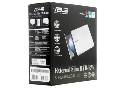 Купить Привод внеш. DVD-RW ASUS SDRW-08D2S-U  1006468. Характеристики, отзывы и цены в Донецке