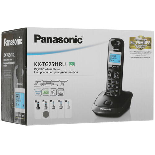 Купить Телефон беспроводной (DECT) Panasonic KX-TG2511RUM  0122487. Характеристики, отзывы и цены в Донецке