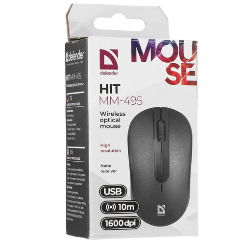 Купить Мышь беспроводная Defender Hit MM-495  4711732. Характеристики, отзывы и цены в Донецке