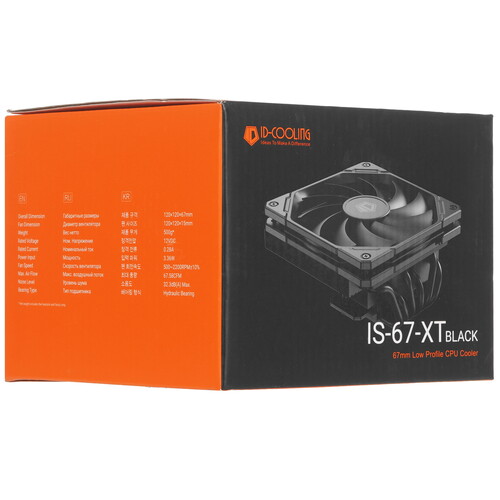 Купить Кулер для процессора ID-Cooling IS-67-XT BLACK  черный  5619529. Характеристики, отзывы и цены в Донецке