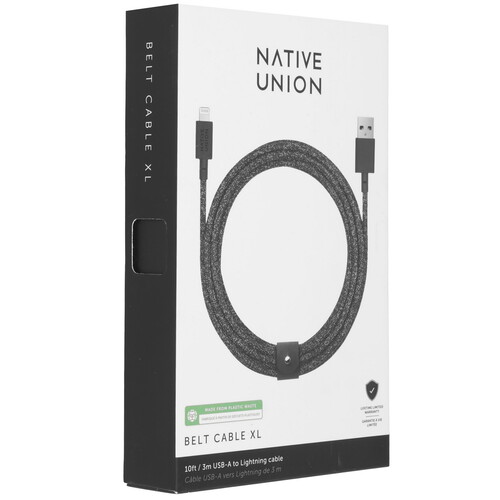 Купить Кабель круглый Native Union Lightning 8-pin MFI - USB 2.0 Type-A черный 3 м  5466059. Характеристики, отзывы и цены в Донецке