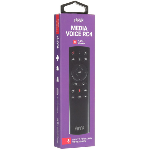 Купить Пульт ДУ HIPER Media Voice RC4  5445637. Характеристики, отзывы и цены в Донецке