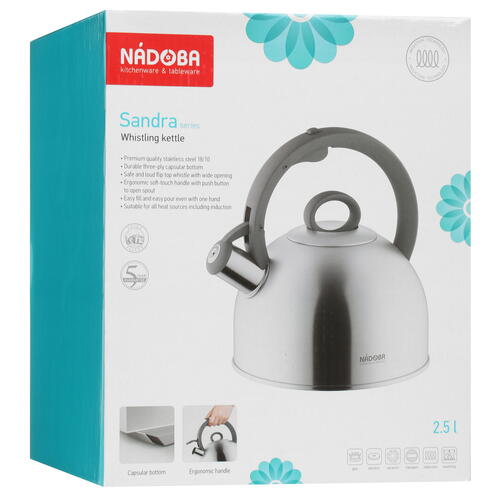 Купить Чайник для плиты Nadoba Sandra 731602 серебристый  5075192. Характеристики, отзывы и цены в Донецке