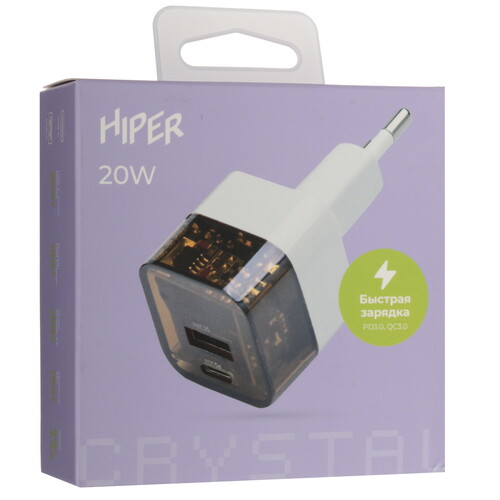 Купить Сетевое зарядное устройство HIPER HP-WC033 белый  5492751. Характеристики, отзывы и цены в Донецке