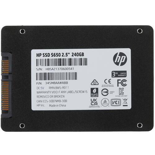 Купить 240 ГБ 2.5" SATA накопитель HP S650 [345M8AA#ABB]  4866343. Характеристики, отзывы и цены в Донецке