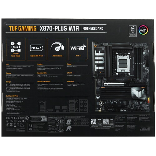 Купить Материнская плата ASUS TUF GAMING X870-PLUS WIFI  5495477. Характеристики, отзывы и цены в Донецке