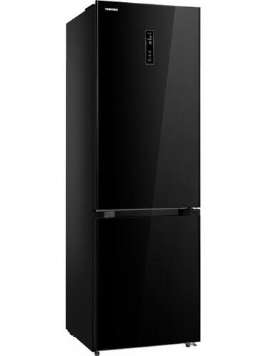 Купить Холодильник с морозильником  Toshiba GR-RB308WE-DGJ (22) черный  9958279. Характеристики, отзывы и цены в Донецке