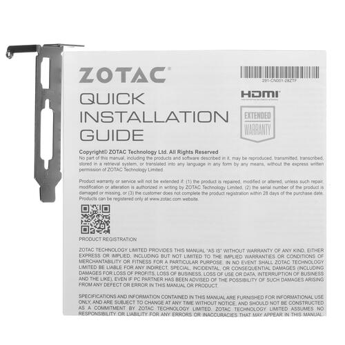 Купить Видеокарта ZOTAC GeForce GT 1030 LP [ZT-P10300A-10L]  5455577. Характеристики, отзывы и цены в Донецке