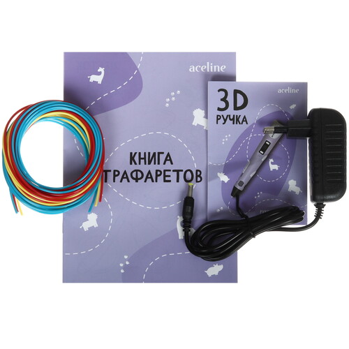 Купить 3D-ручка с пластиком Aceline RP101B  фиолетовый  9044538. Характеристики, отзывы и цены в Донецке