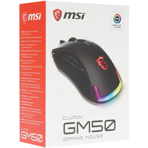 Купить Мышь проводная MSI Clutch GM50  черный  1338033. Характеристики, отзывы и цены в Донецке