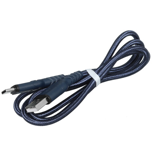 Купить Кабель круглый Hoco USB Type-C - USB 2.0 Type-A синий 1 м  5475034. Характеристики, отзывы и цены в Донецке