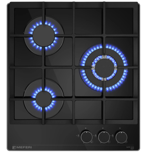 Купить Газовая варочная поверхность Meferi MGH453BK GLASS POWER  9168780. Характеристики, отзывы и цены в Донецке