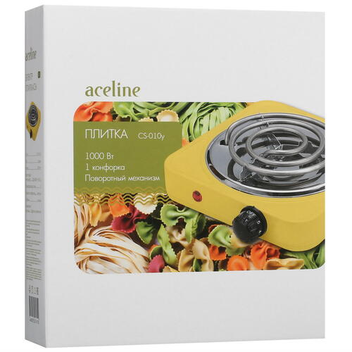 Купить Плита компактная электрическая Aceline CS-010y желтый  5414655. Характеристики, отзывы и цены в Донецке
