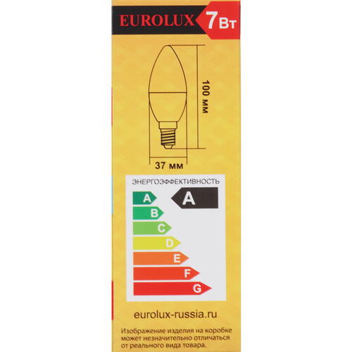 Купить Лампа светодиодная Eurolux LL-E-C37-7W-230-4K-E14  5401705. Характеристики, отзывы и цены в Донецке