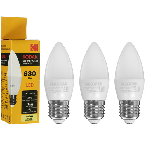 Купить Комплект светодиодных ламп Kodak B35-7W-830-E27  9305913. Характеристики, отзывы и цены в Донецке