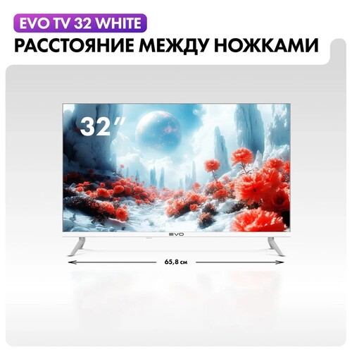 Купить 32" (80 см) Телевизор EVO TV 32 белый  5607177. Характеристики, отзывы и цены в Донецке