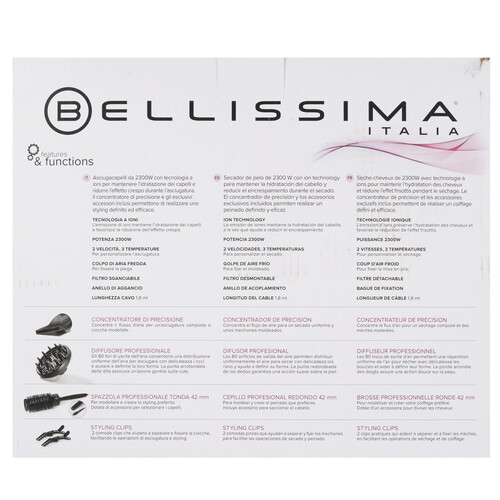 Купить Фен Bellissima 11994 бежевый/розовый  9306095. Характеристики, отзывы и цены в Донецке