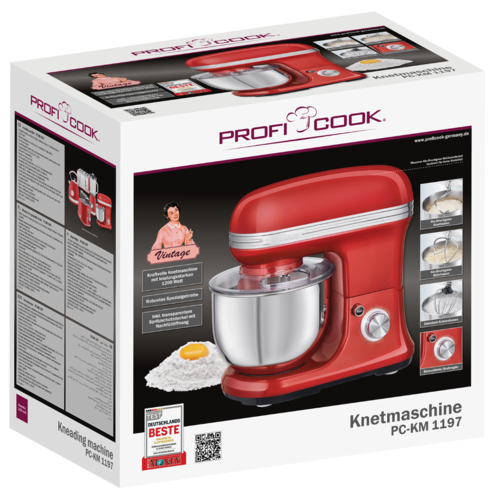 Купить Миксер Profi Cook PC-KM 1197 красный  5354491. Характеристики, отзывы и цены в Донецке