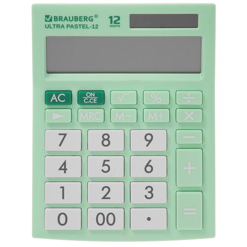 Купить Калькулятор бухгалтерский Brauberg ULTRA PASTEL-12-LG  5044606. Характеристики, отзывы и цены в Донецке