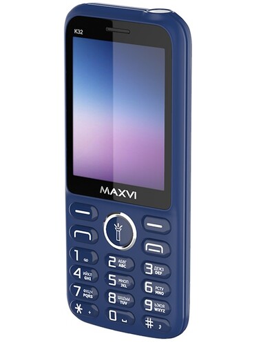 Купить Сотовый телефон Maxvi K32 синий/черный  9977161. Характеристики, отзывы и цены в Донецке