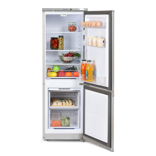 Купить Холодильник с морозильником   БИРЮСА M418 серебристый  9283699. Характеристики, отзывы и цены в Донецке