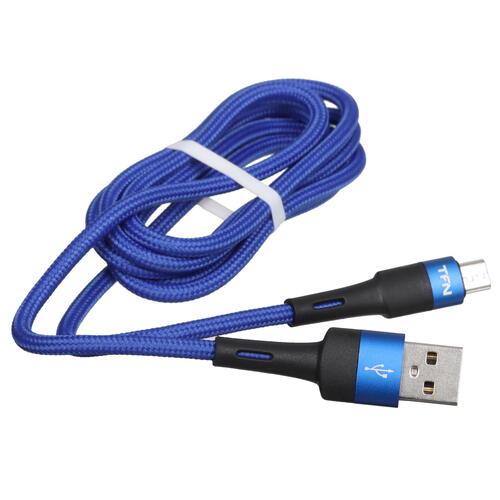 Купить Кабель круглый TFN micro USB - USB 2.0 Type-A синий 1.2 м  5465797. Характеристики, отзывы и цены в Донецке