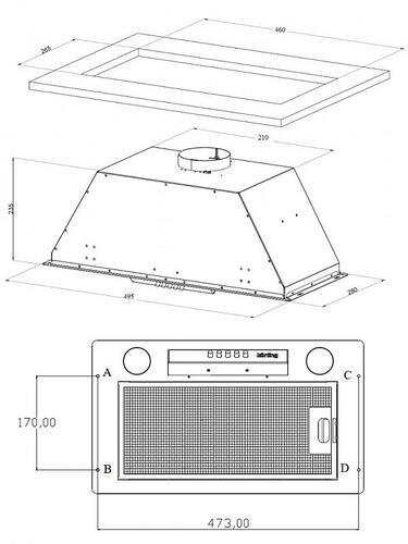 Купить Вытяжка полновстраиваемая Korting KHI 6631 RB бежевый/золотистый  8169893. Характеристики, отзывы и цены в Донецке