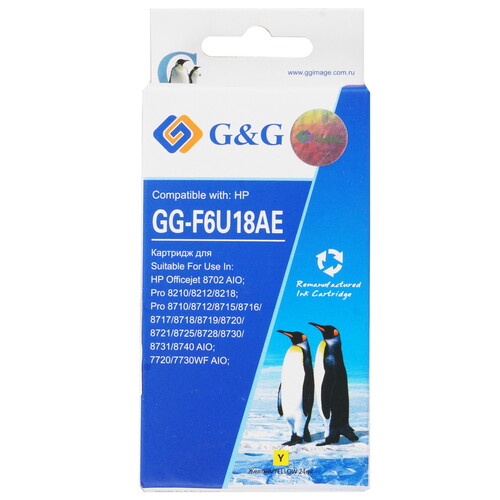 Купить Картридж G&G GG-F6U18AE желтый  9926303. Характеристики, отзывы и цены в Донецке